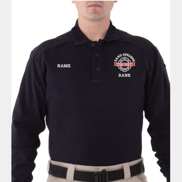 Sand Springs - Men's First Tactical Long Sleeve Cotton Polo Thumbnail